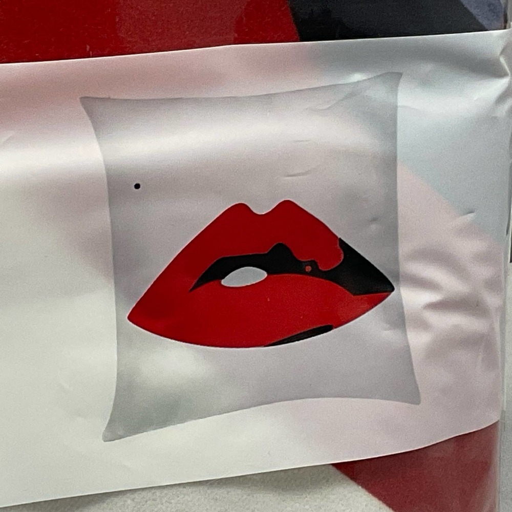 IKEA Graphic Print Pillow Sham with Red Lips